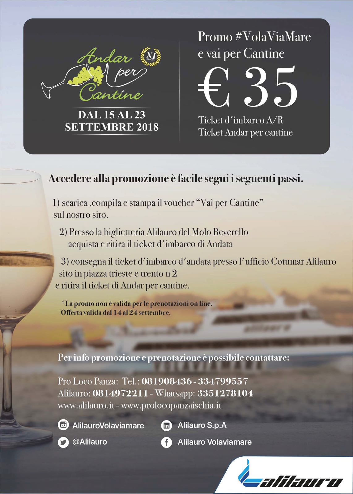 Promo VolaViaMare ed Andiam per Cantine 2018